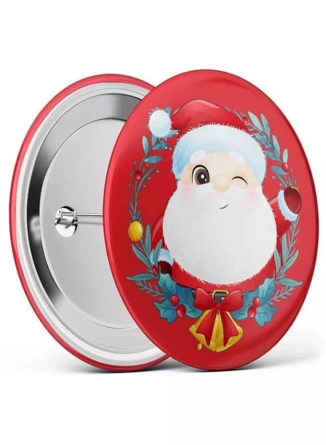 Glitreeprops Pack of 10 pieces Christmas badges | Xmas Santa Reindeer Snowman Pin Badge Set - Multicolor, Classic Style, Unisex - Christmas & New Year Gift for Kids & Adults - Image 4